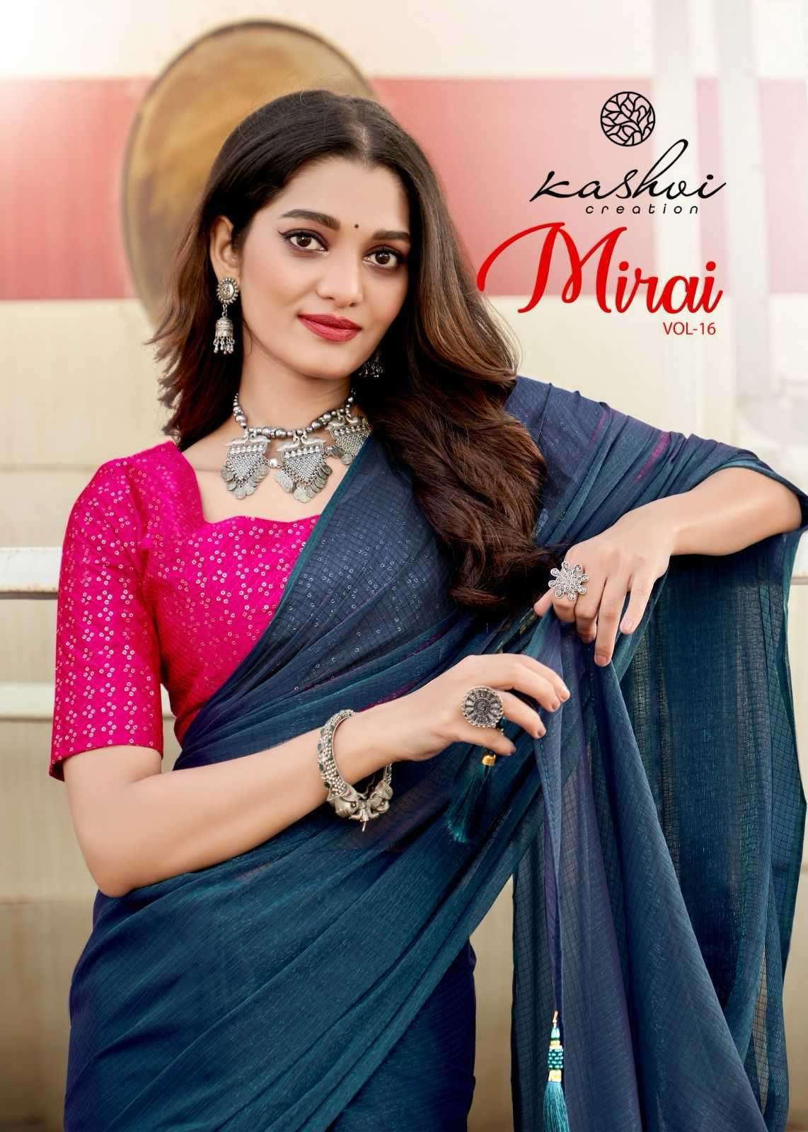 kashvi creation mirai vol 16 series 3001-3008 soft silk saree