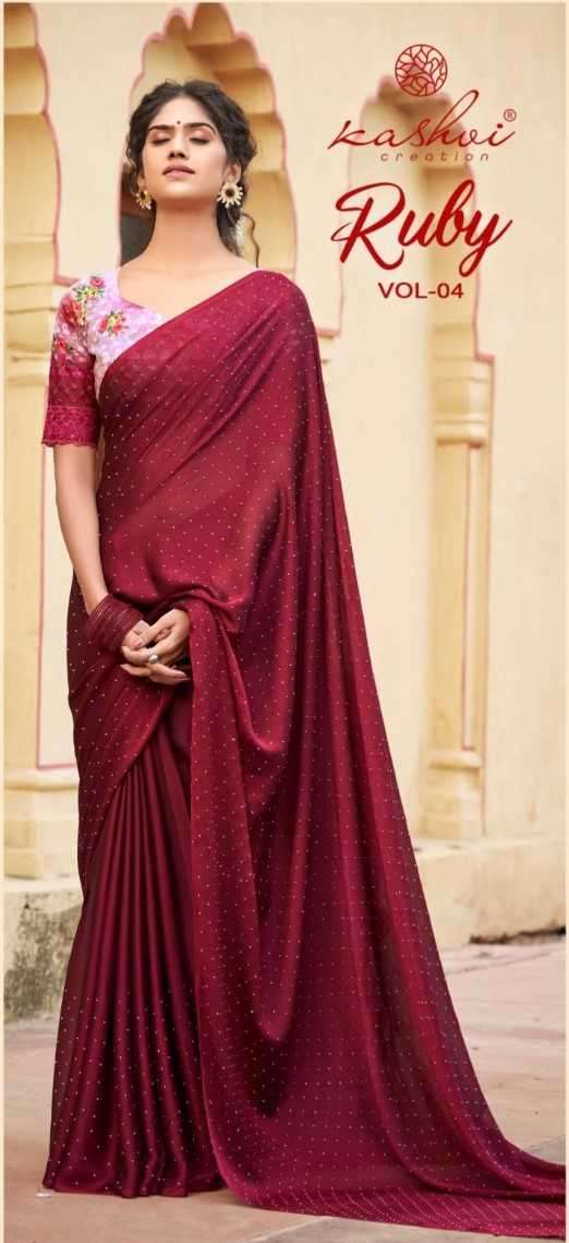 kashvi ruby vol 4 series 1001-1008 moss saree