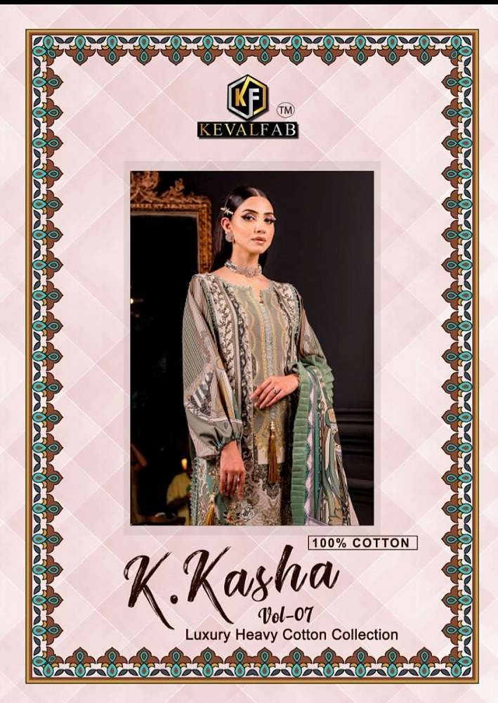 Keval K Kasha Vol-7 series 7001-7006 Heavy Lawn Cotton suit