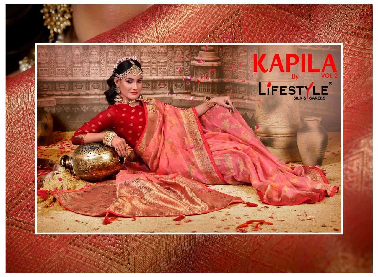 lifestyle kapila vol 2 series 24291-24294 nylon khadi saree