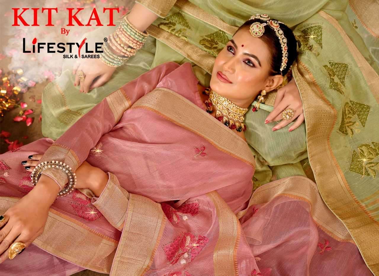 lifestyle kit kat series 23671-23676 fancy saree