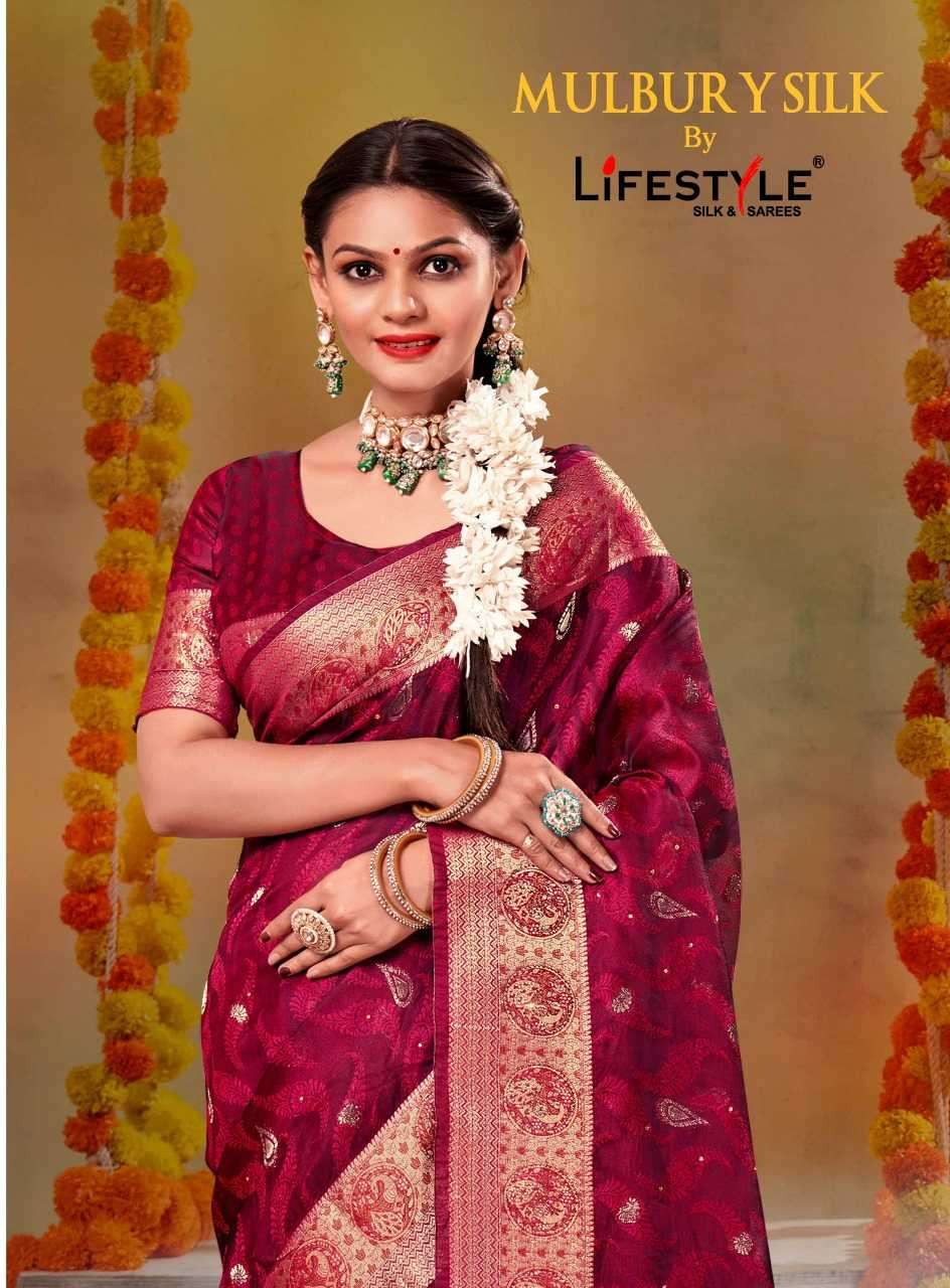 lifestyle mulbury silk series 22611-22616 fancy saree