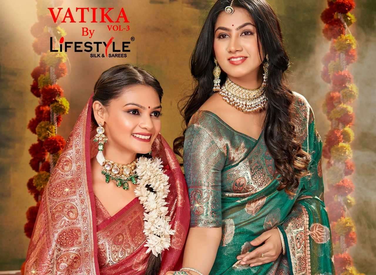 lifestyle vatika vol 3 series 22831-22834 fancy saree