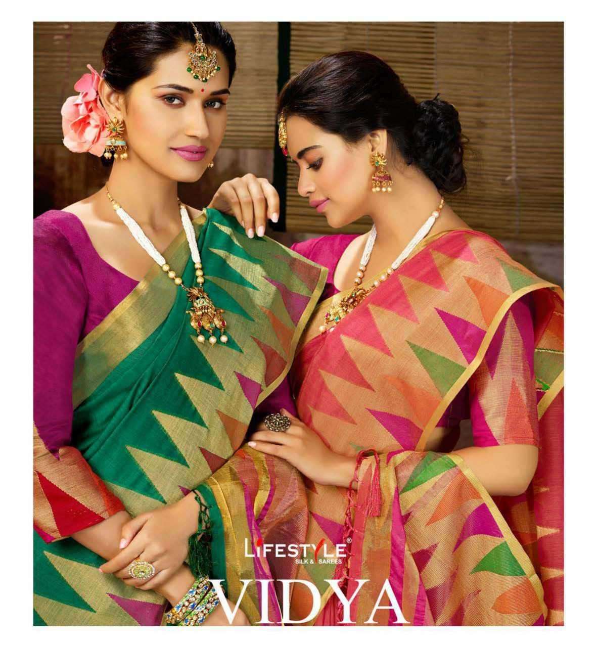 lifestyle vidya series 66161-66166 fancy saree