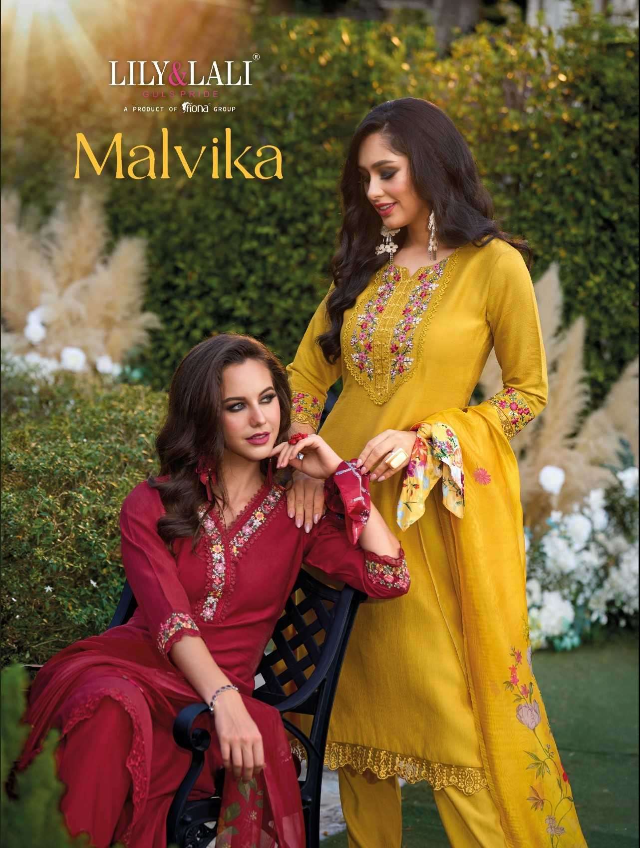 lily and lali malvika series 15201-15206 viscose handwork suit 