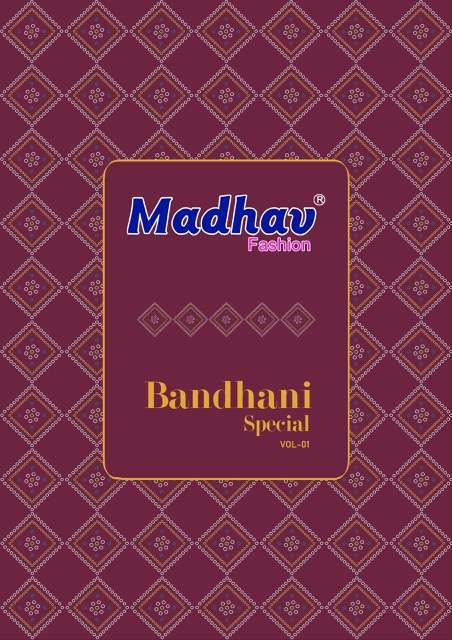 Madhav Bandhni Special Vol -1 series 1001-1010 Pure Cotton Bandhni Printed suit