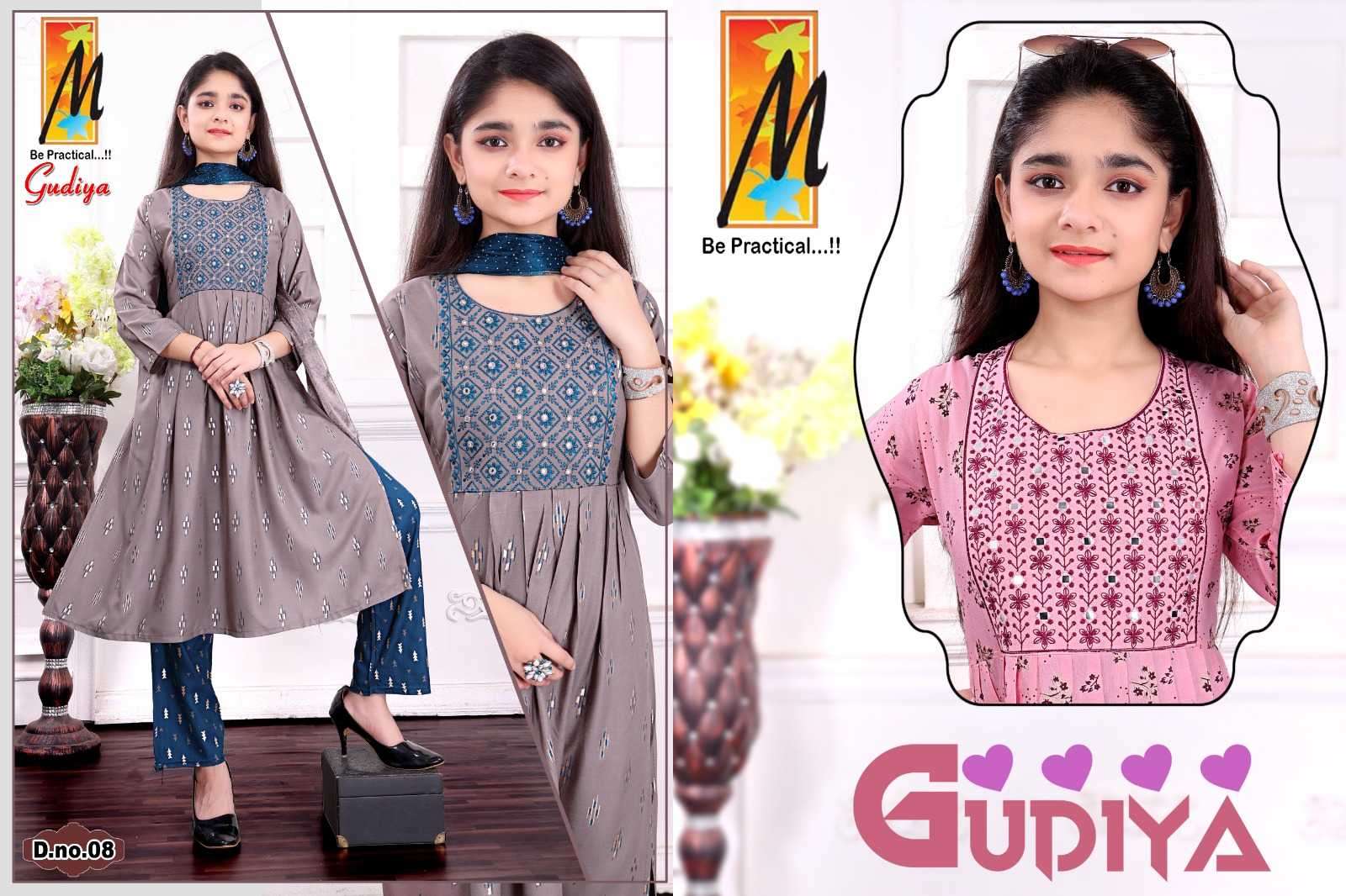 master kurti gudiya series 01-20 Heavy printed Reyon suit