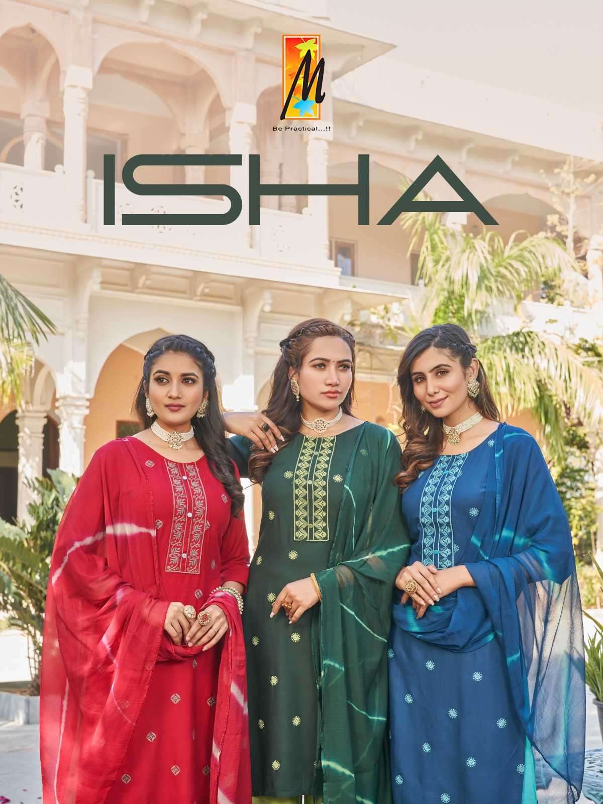 master kurti isha Heavy Reyon with Tie n full butties Embroidery work suit