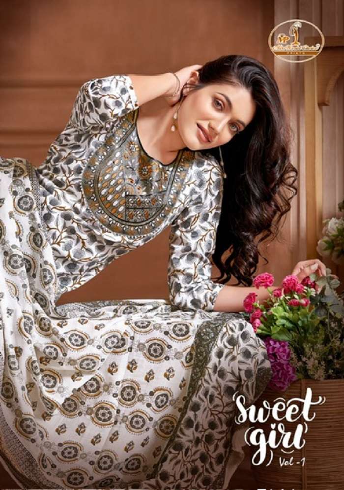 Miss World Sweet Girl Vol-1 series 1001-1010 Heavy Slub Cotton suit