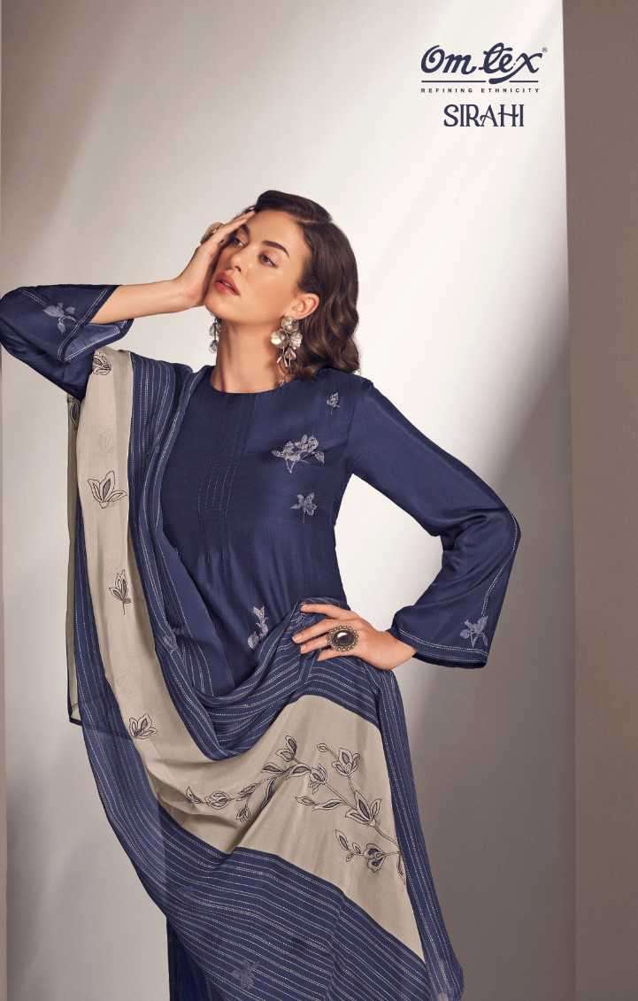 omtex sirahi  3491 daisy silk suit 