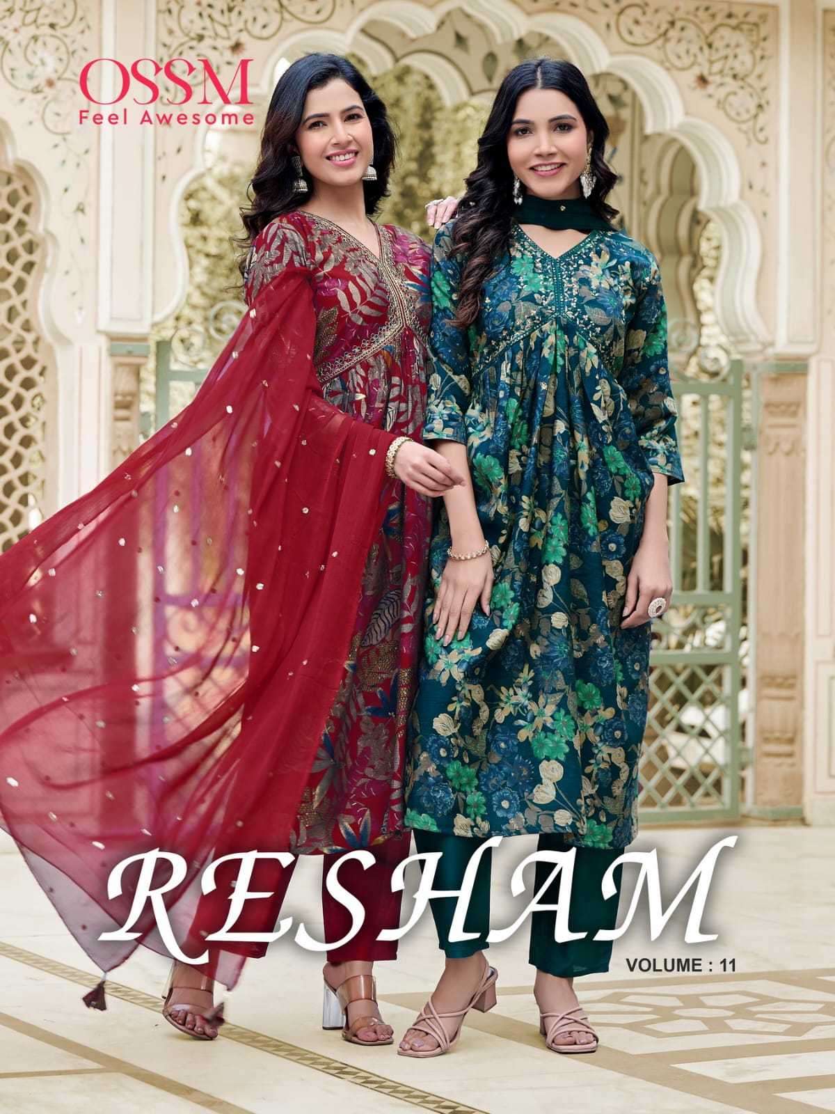 ossm resham vol 11 series 1101-1106 Premium Chanderi Modal suit