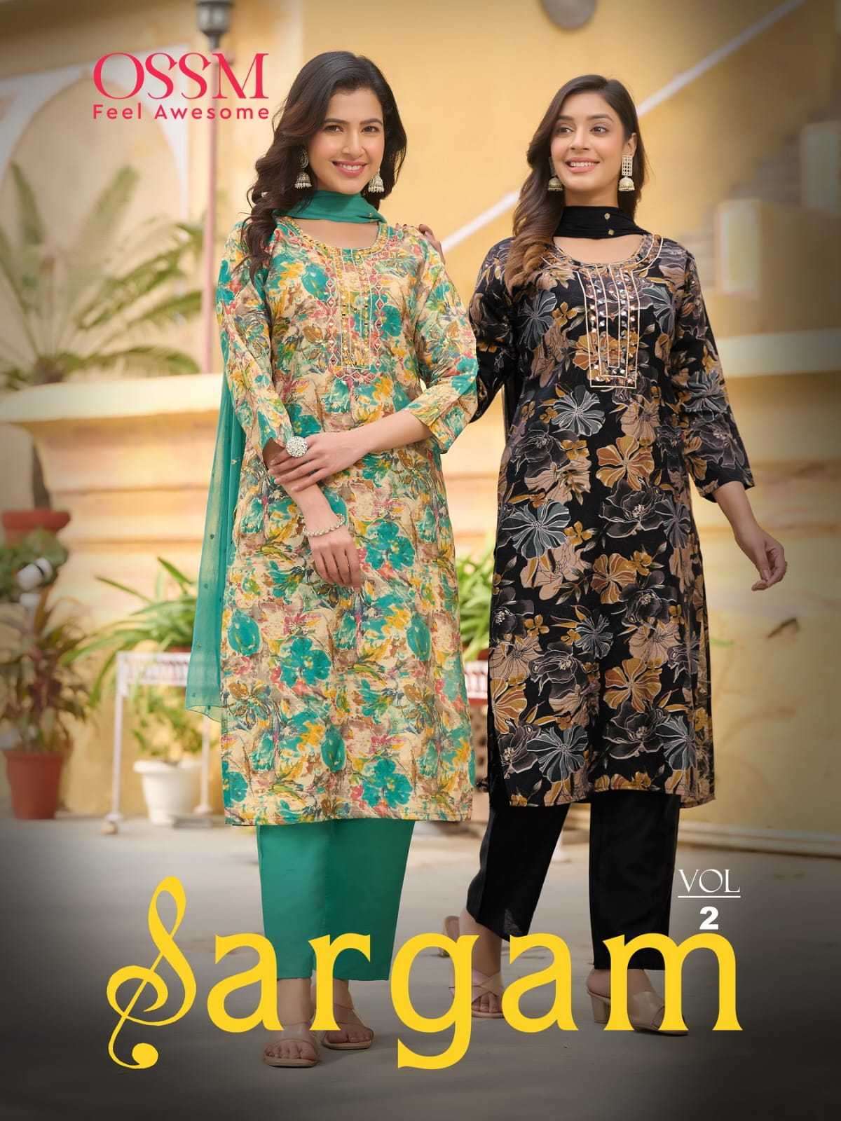 ossm sargam vol 2 series 201-206  Chanderi Modal readymade suit 