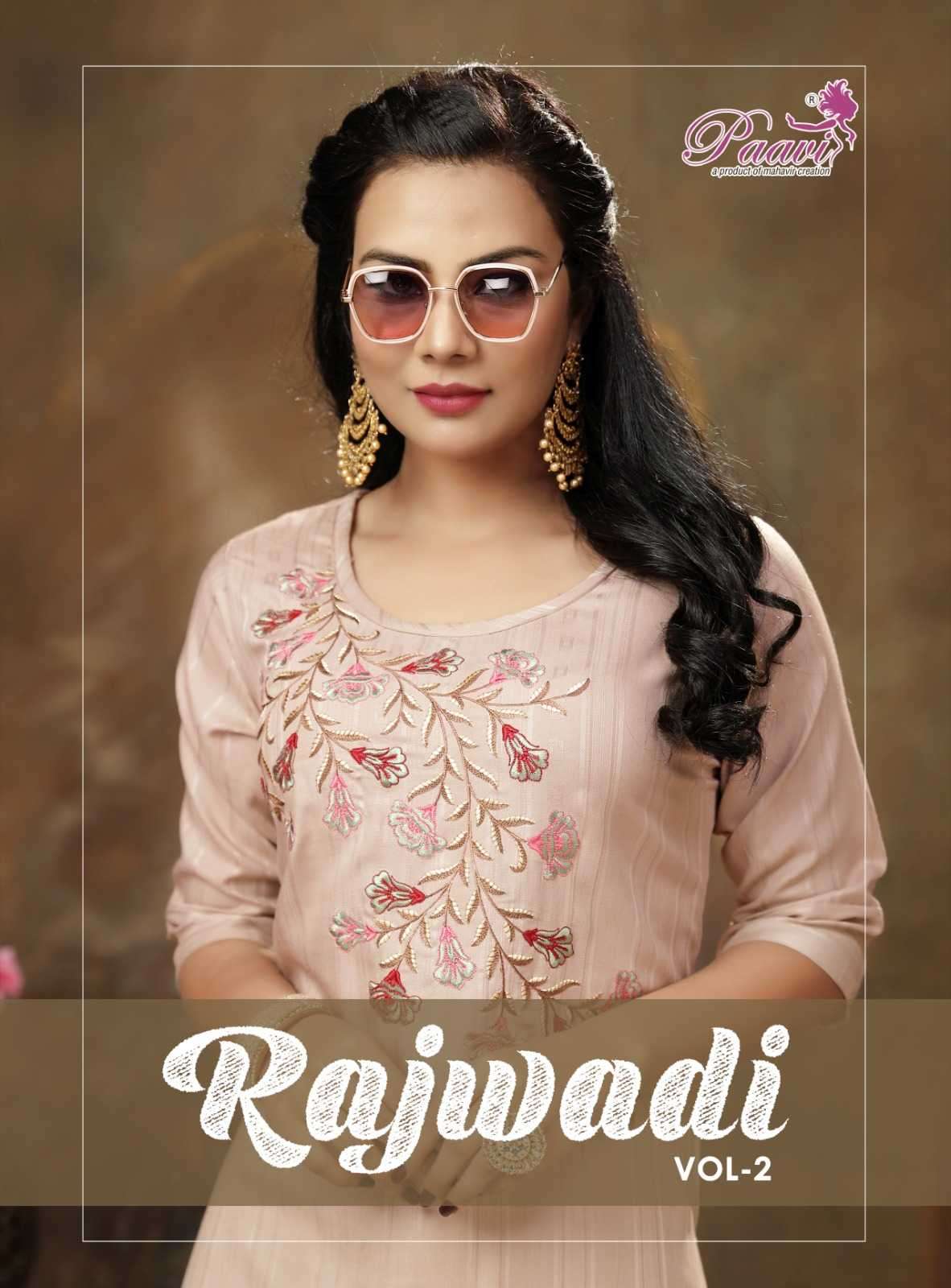 paavi rajwadi vol 2 series 001-008 heavy rayon kurti