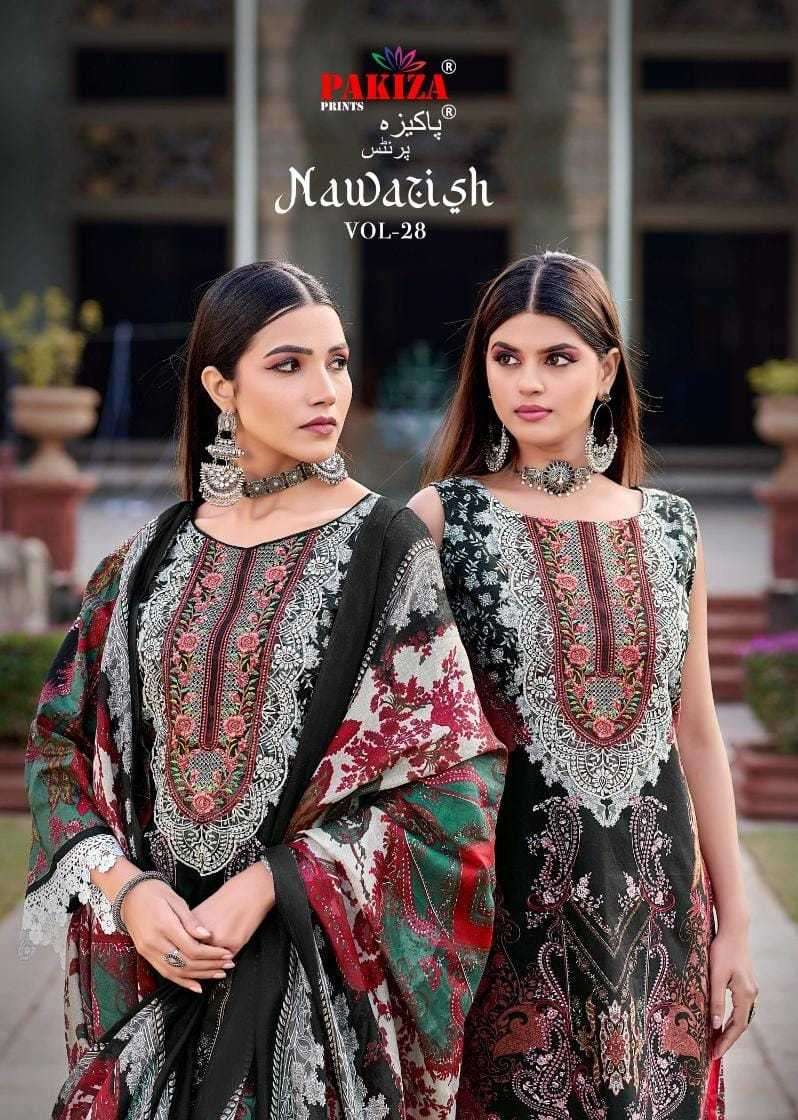 pakiza nawazish vol 28 series 2801-2810 lawn suit 