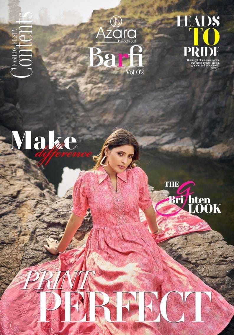 radhika fashion barfi vol 2 series 82001-82006 pure blossom cotton suit