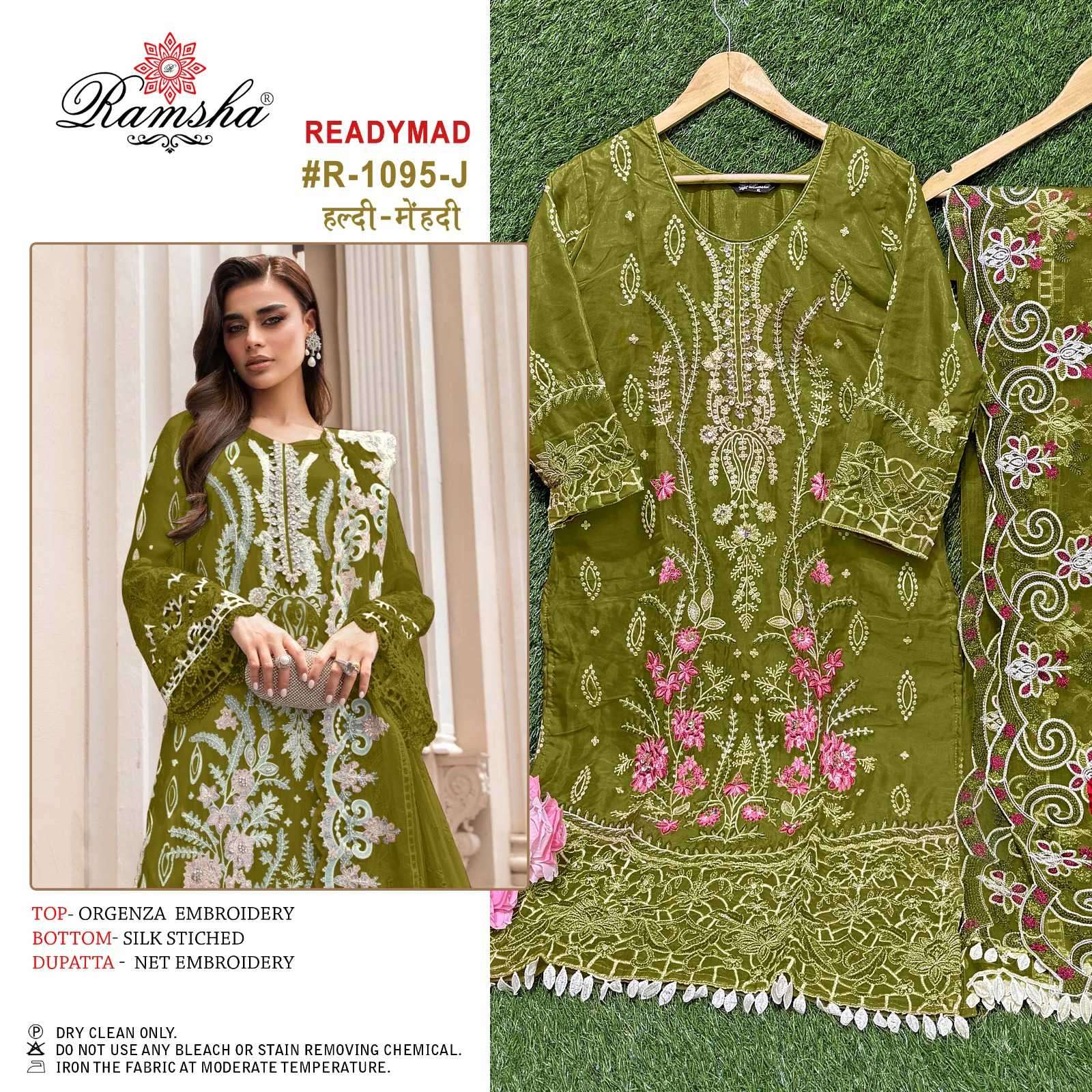 ramsha R-1095 ij organza embroidery suit 