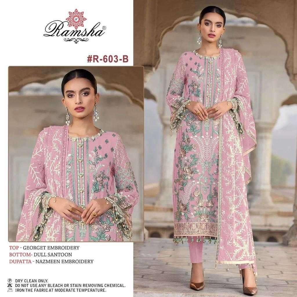 ramsha R-603 nx georgette embroidery suit