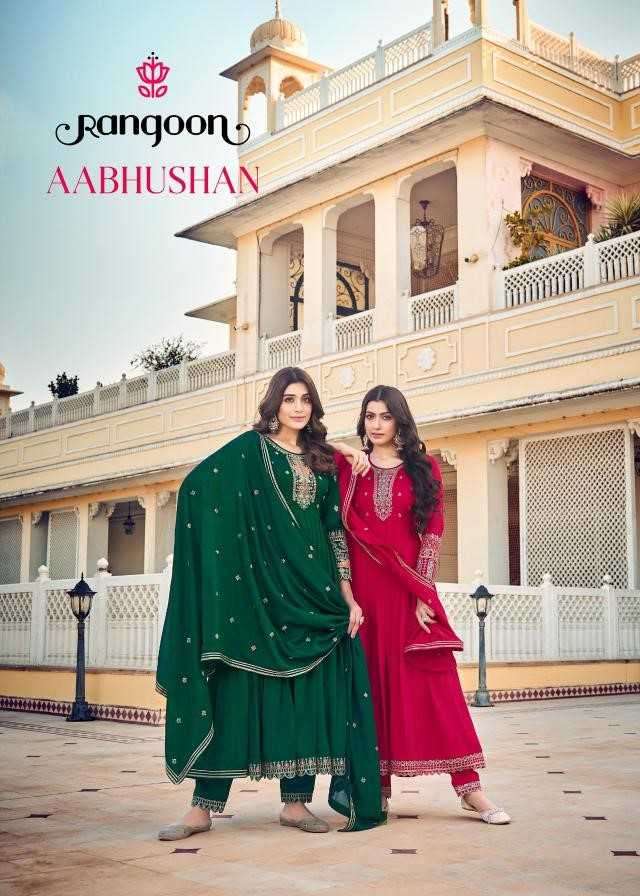 rangoon aabhushan series 4891-4894 Silk readymade suit 