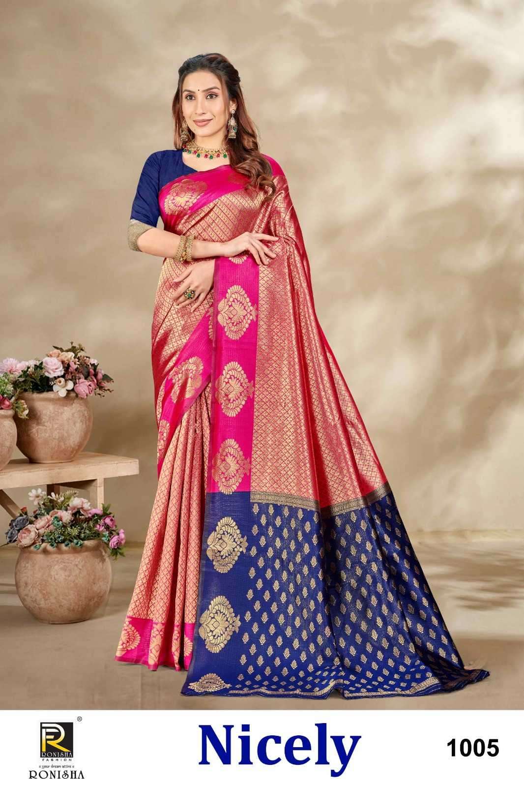 ranjna saree nicely series 1001-1002 banarasi silk saree