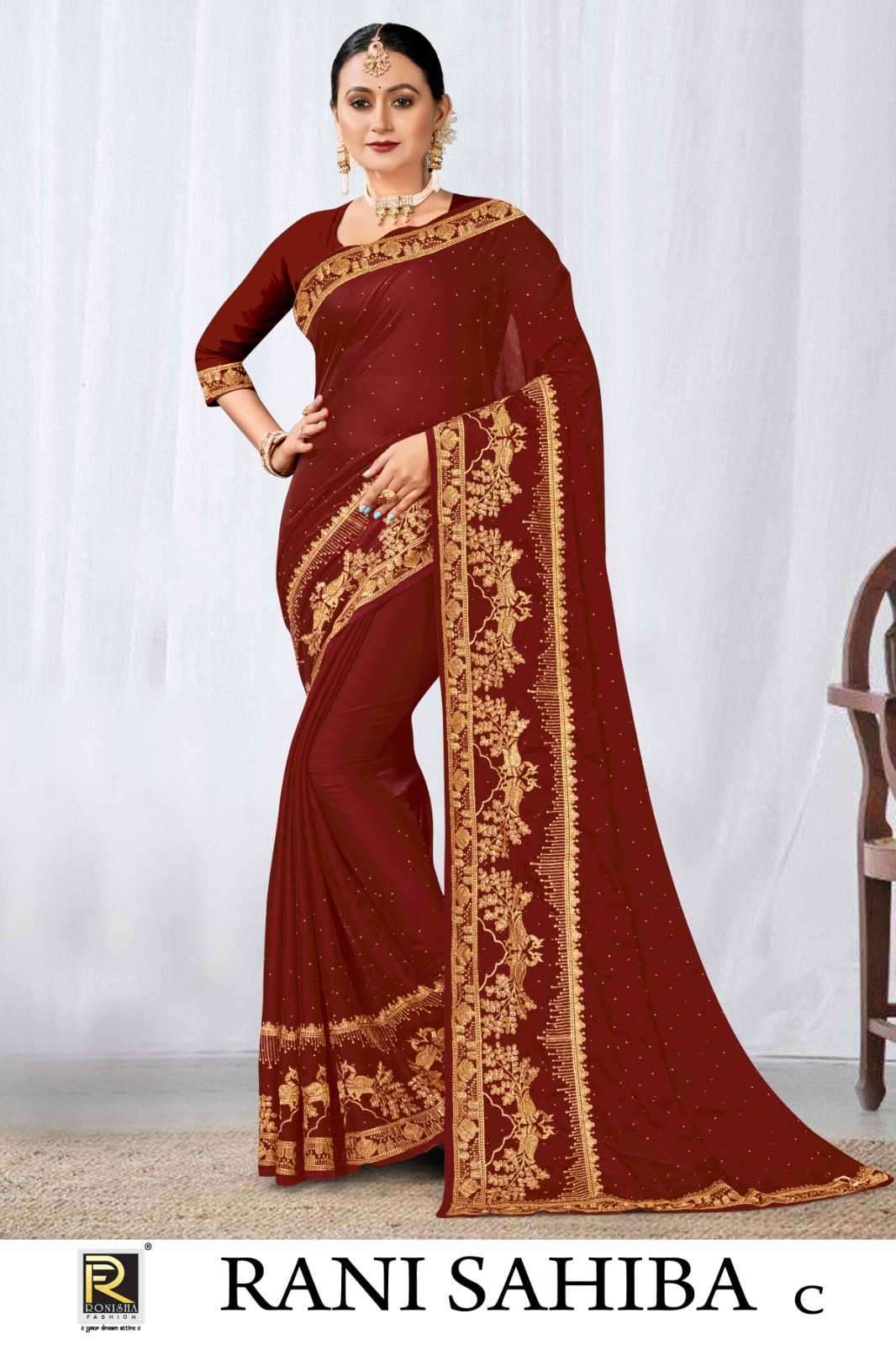 ranjna saree rani sahiba fancy fabrics saree