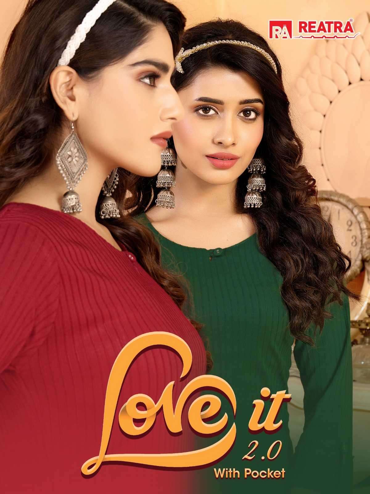 reatra love it vol 2 series 201-205 Slub Lycra Pintex kurti