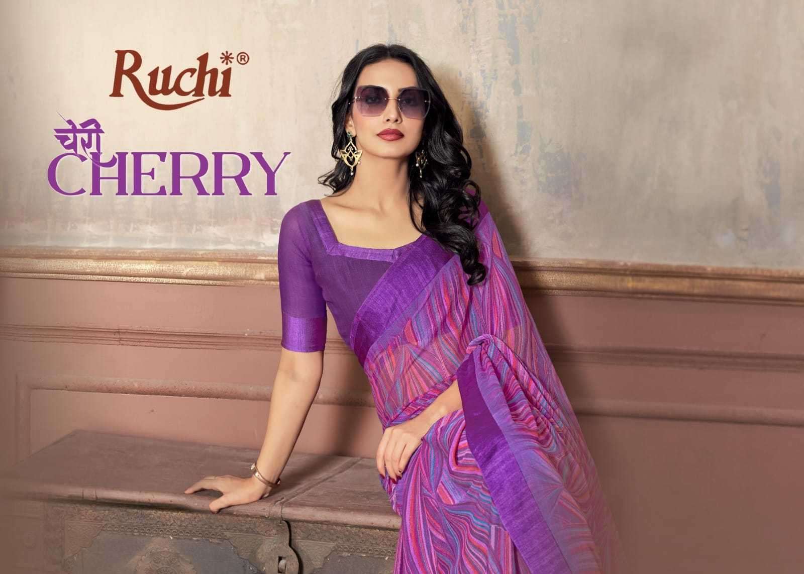 ruchi cherry vol 40 series 29201-29203 Chiffon Saree 