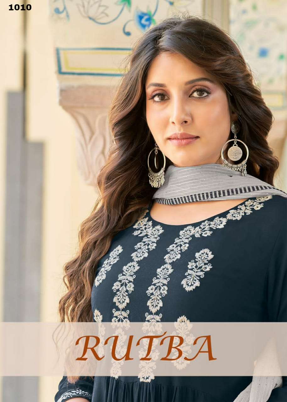 Rutba designer heavy rayon readymade suit