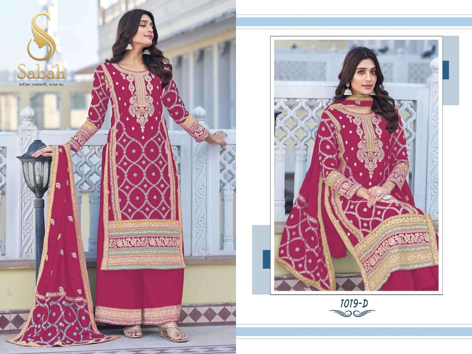 sabah guzaarish series 1019 Heavy Chinon Silk suit