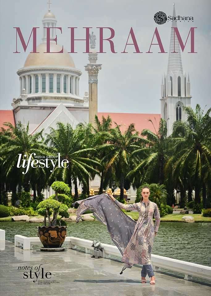 sadhana fashion mehraam series 5196-5205 pure lawn cotton suit 