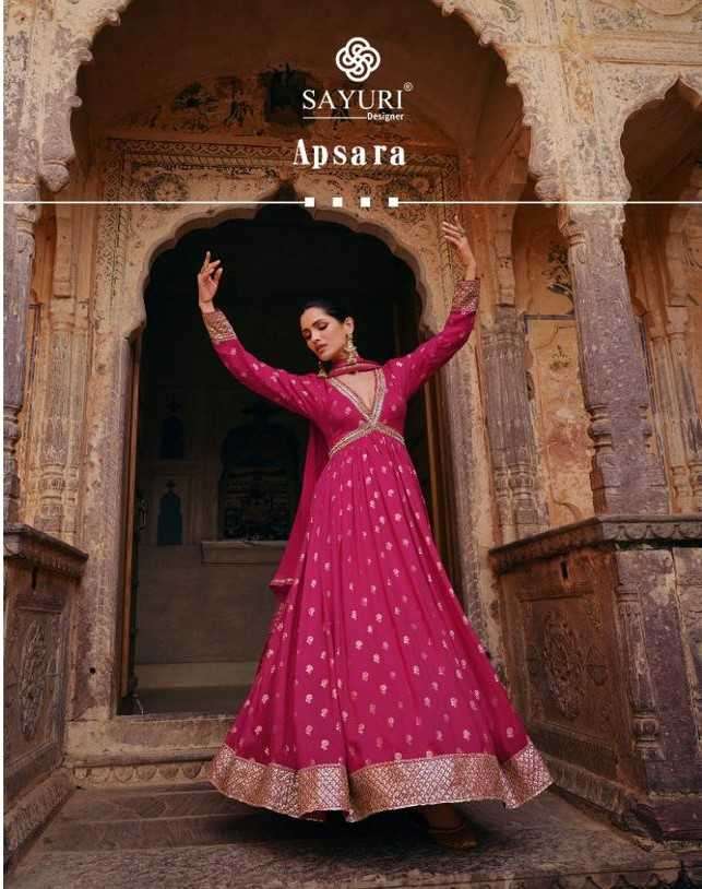 sayuri apsara series 5385-5387 pure viscose jacquard suit 