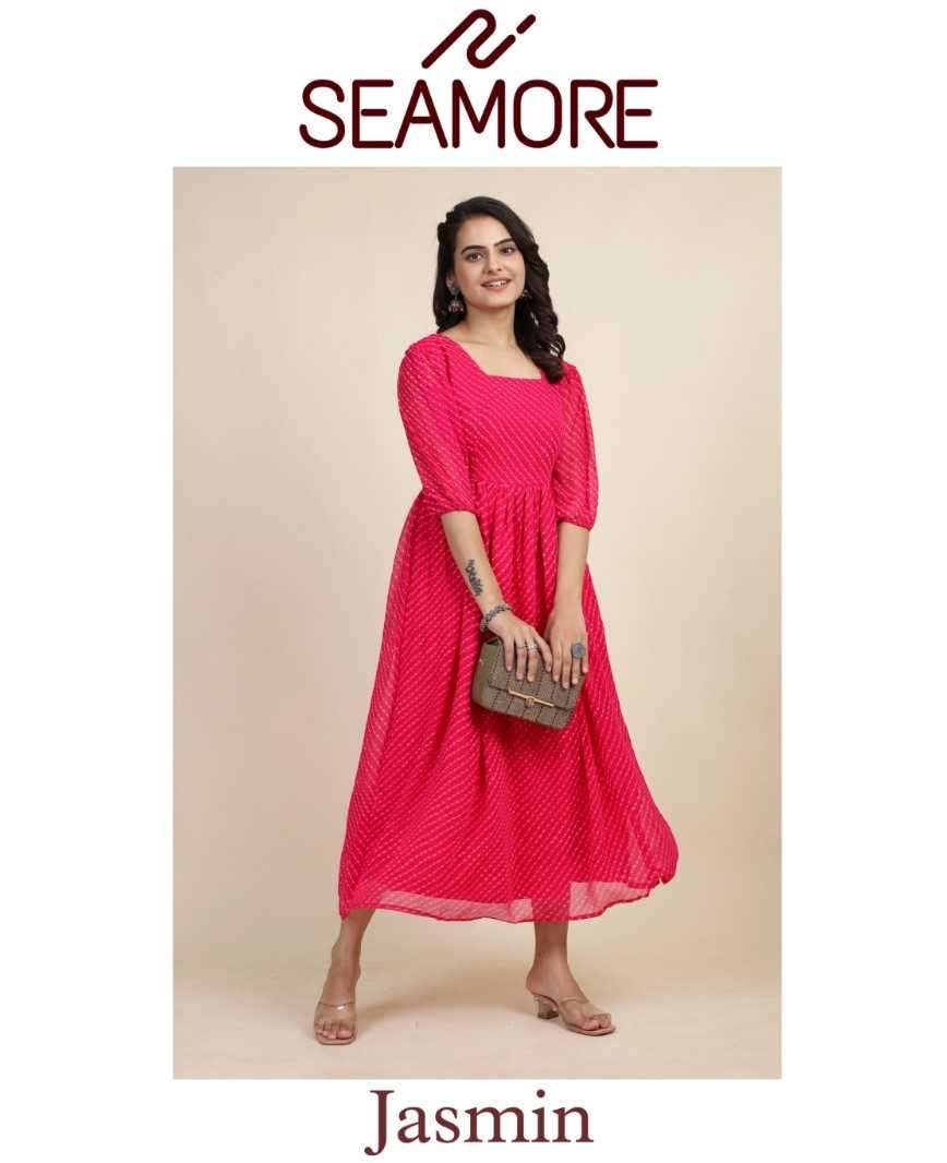 seamore jasmin series 801-803 georgette kurti 