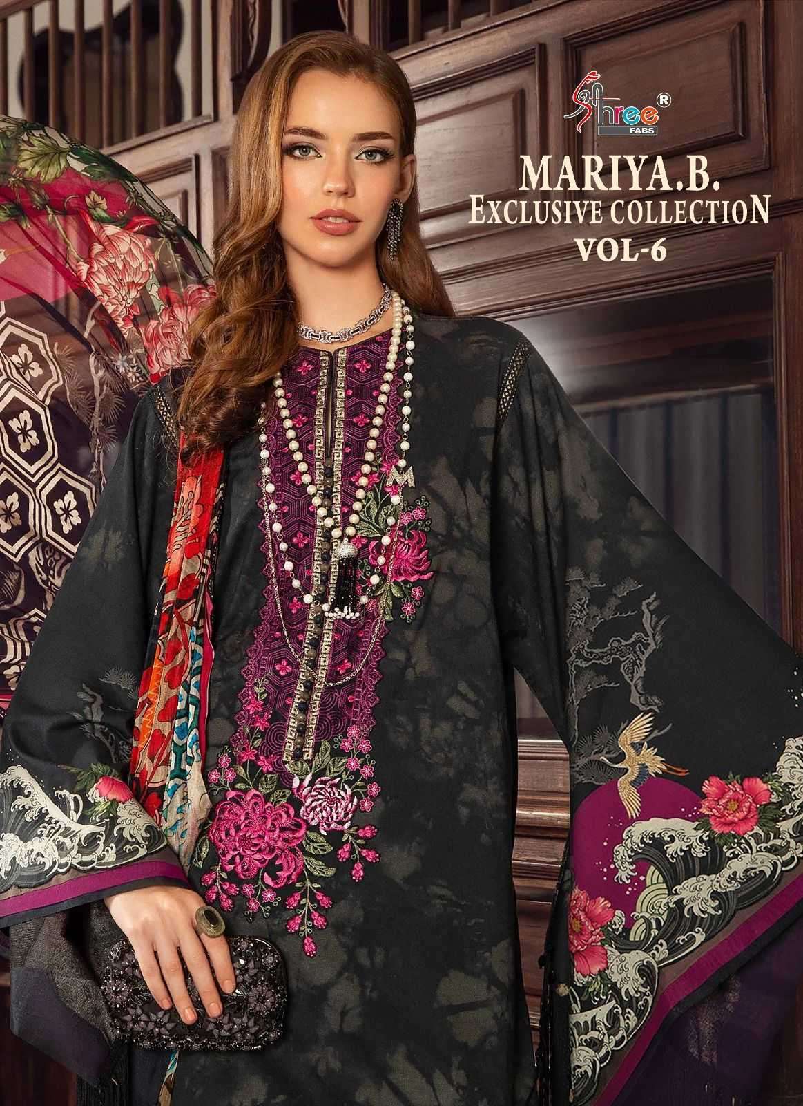 shree fab maria b exclusive collection vol 6 3298-3305 pure cotton suit 