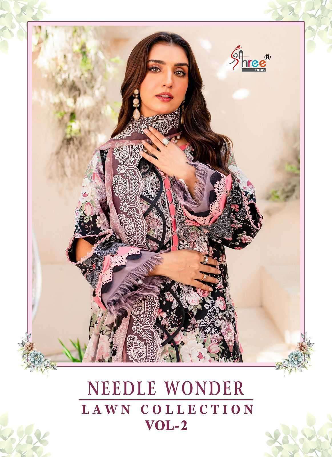 shree fab needle wonder vol 2 series 3365-3367 pure cotton suit 