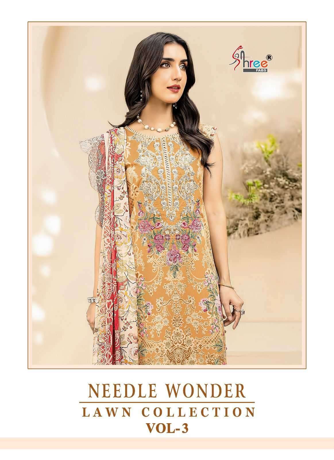 shree fab needle wonder vol 3 series 3372-3375 pure cotton suit