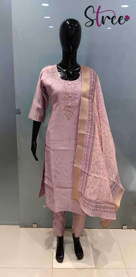 stree kurti roman silk readymade suit 