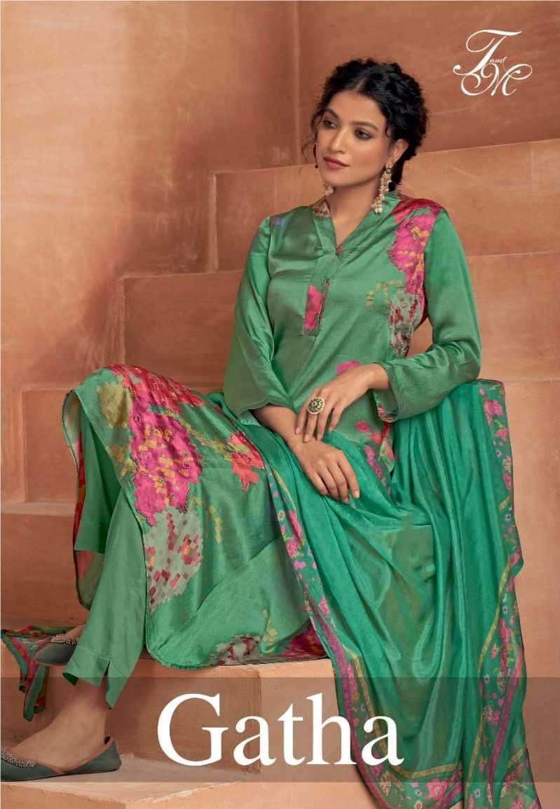 t&m gatha 3ab viscose gazi silk suit 