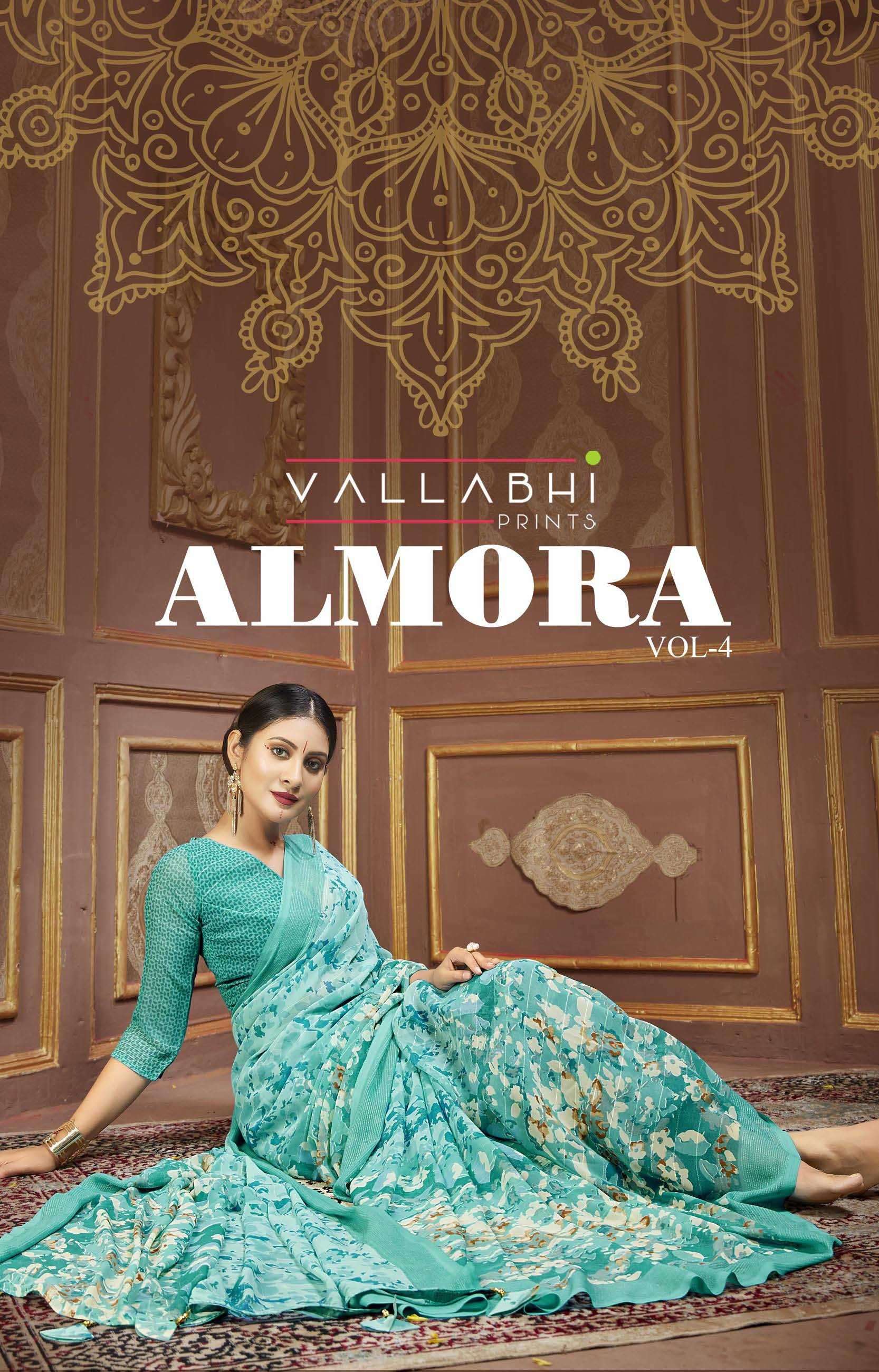 vallabhi prints almora vol 4 series 37551-37556 georgette art silk saree