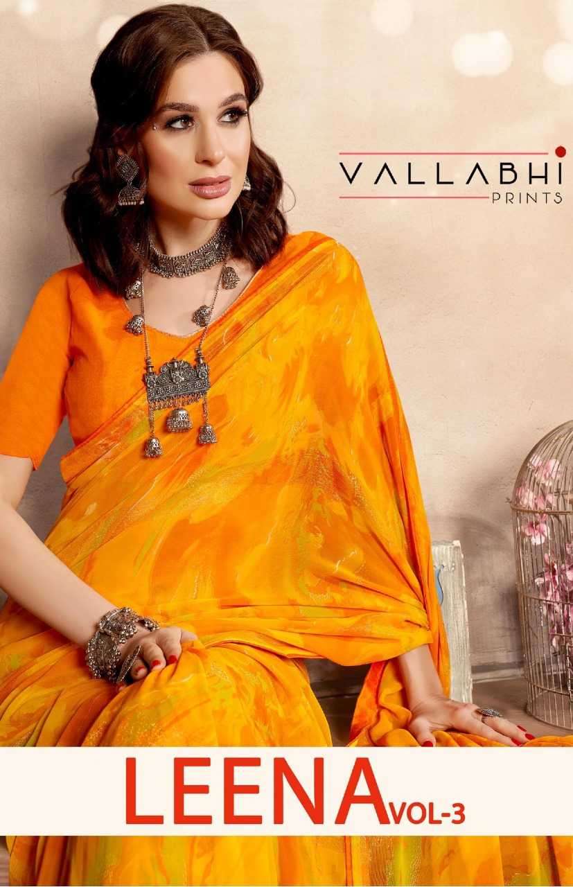 vallabhi prints leena vol 3 series 26041-26046 georgette saree