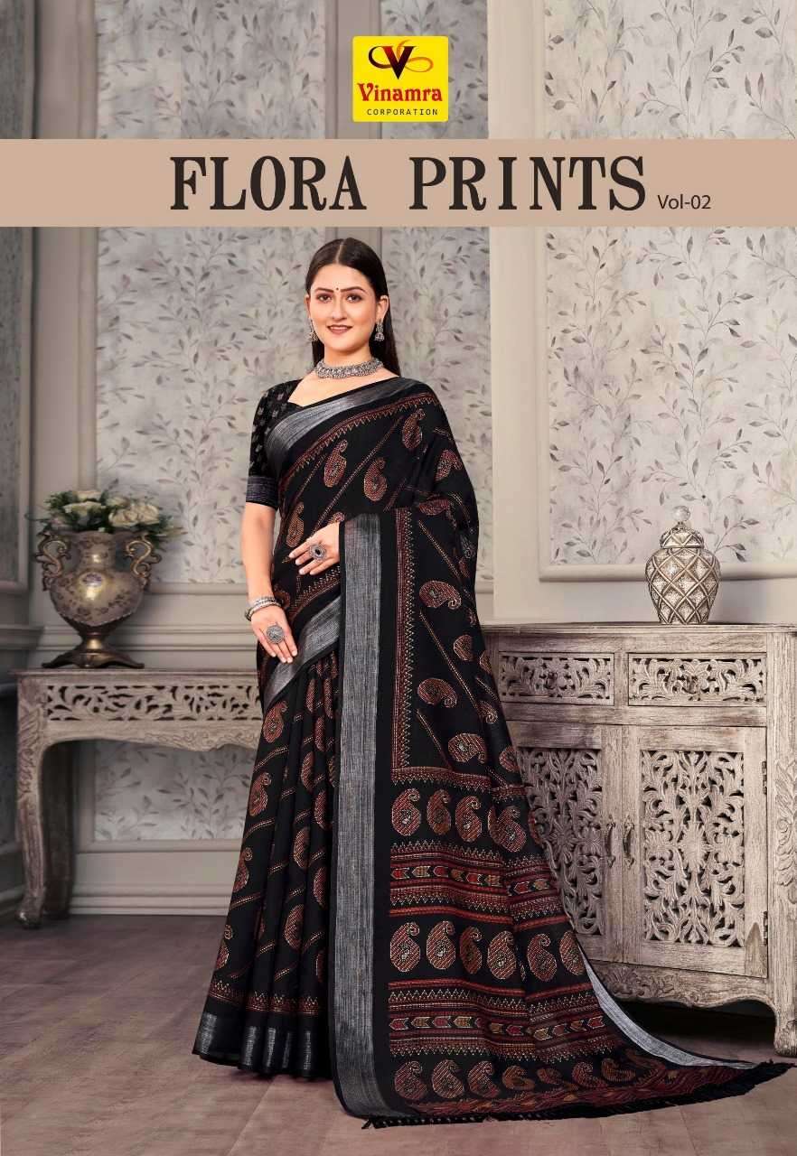 vinamra flora prints vol 2 series 2509-2516 fancy saree