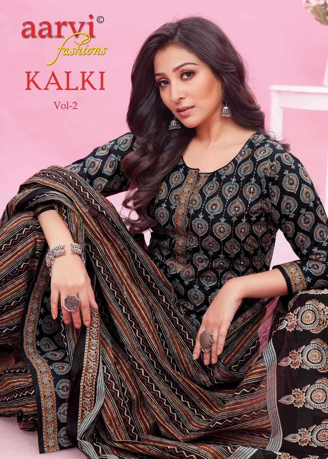 aarvi kalki vol 2 series 7276-7283 Premium Cotton readymade suit 