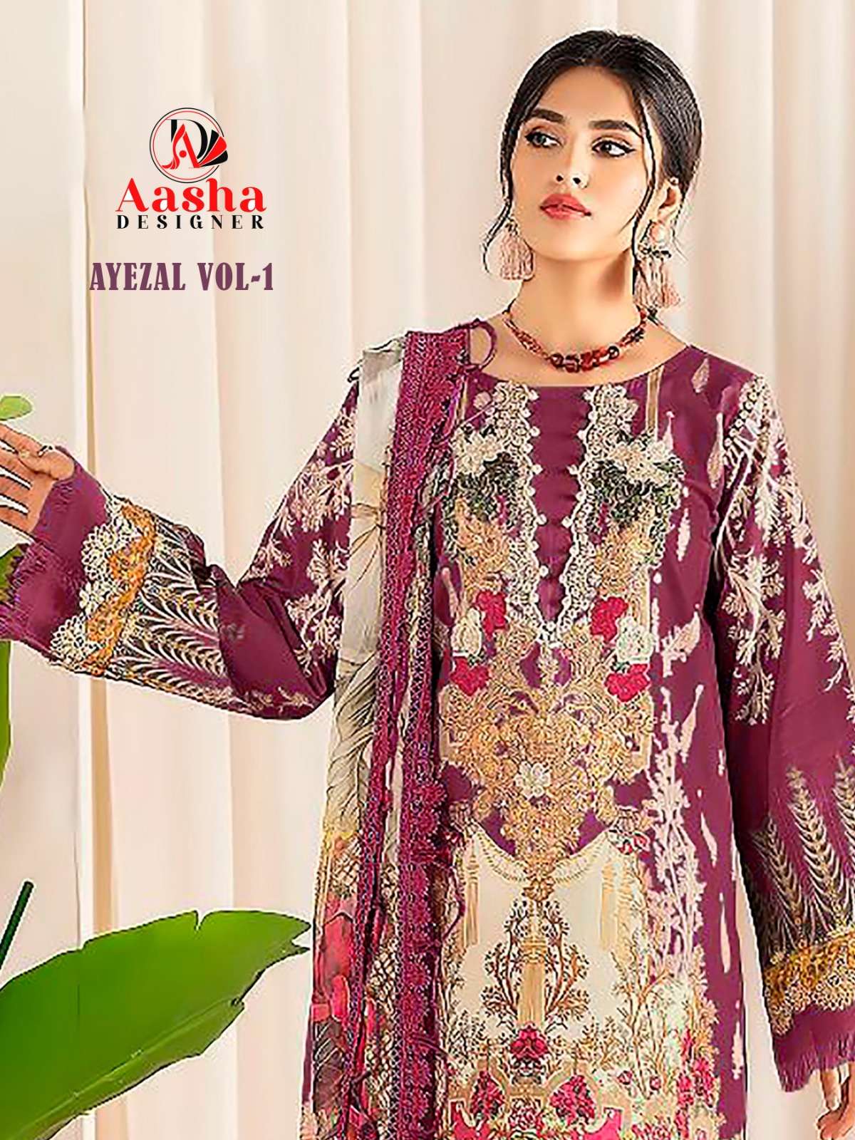 aasha ayezal vol 1 designer pure cotton print suit 