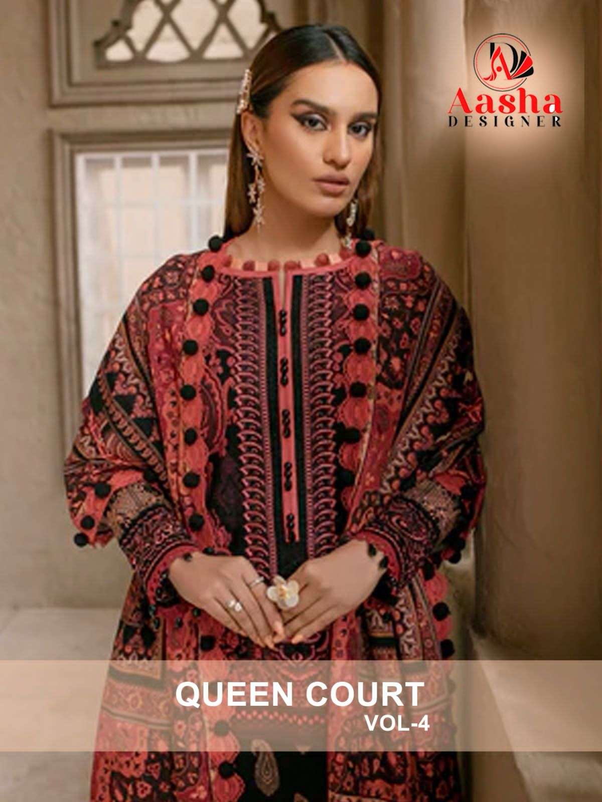 Aasha queens courts vol 4 designer pure cotton suit