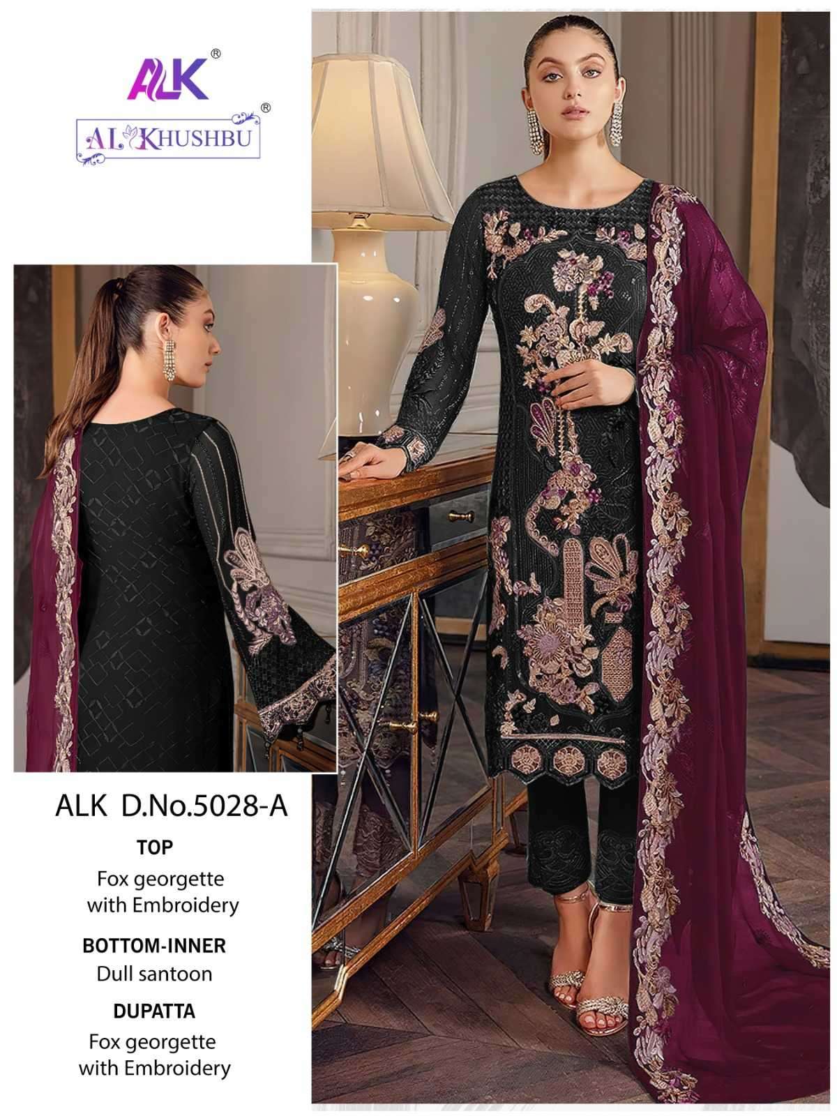 al khushbu 5028 colors georgette with heavy embroidered suit 