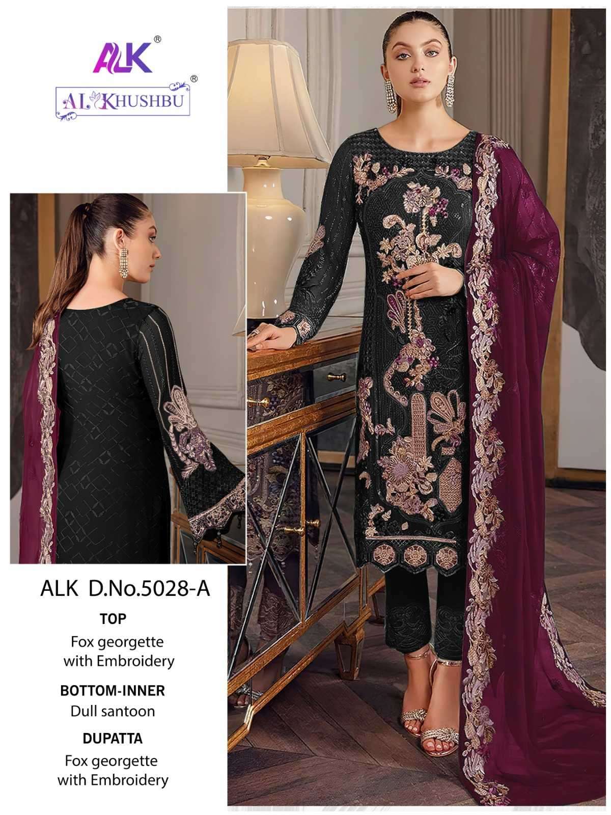 al khushbu 5028 colors georgette with heavy embroidered suit 