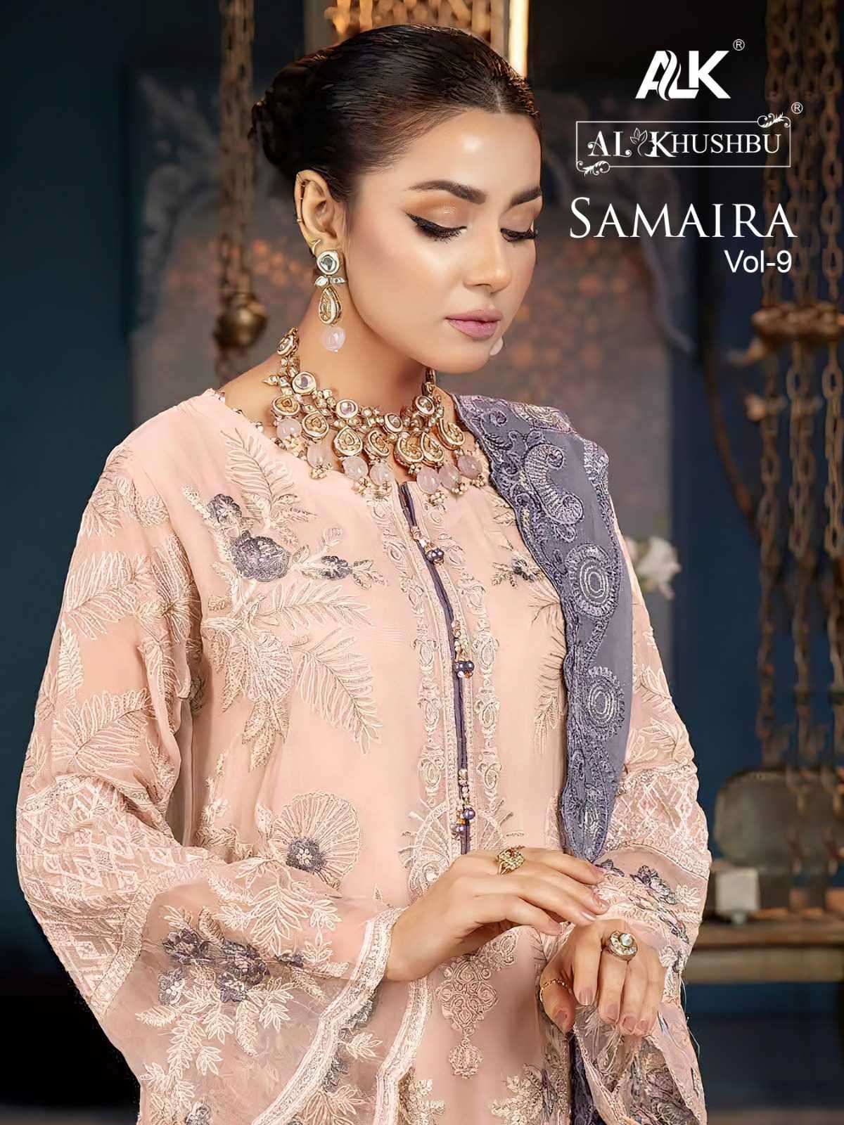 al khushbu samaira vol 9 series 5075-5077 georgette suit 