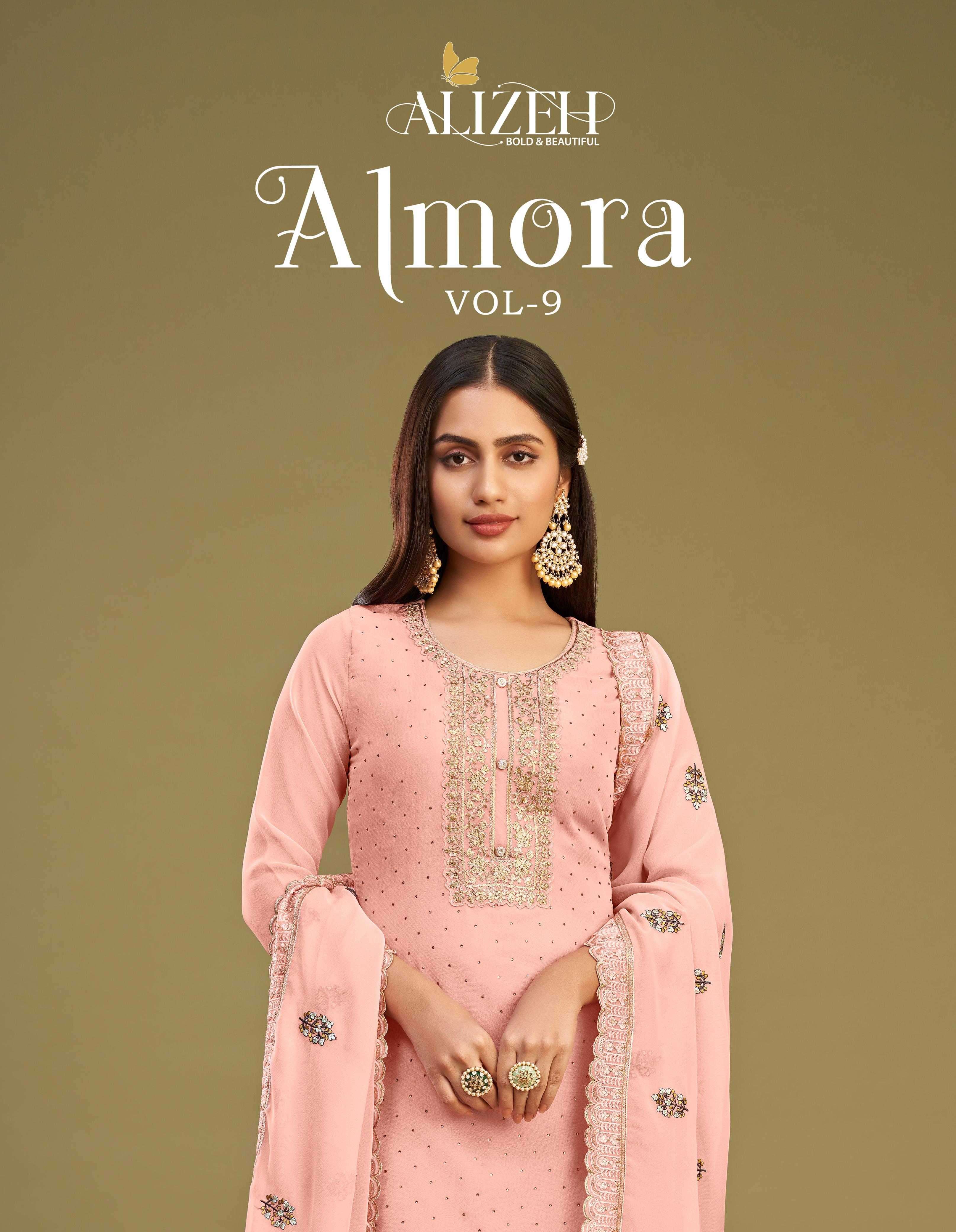 alizeh almora vol 9 georgette Embroidered With Multi Thread And Sequins suit