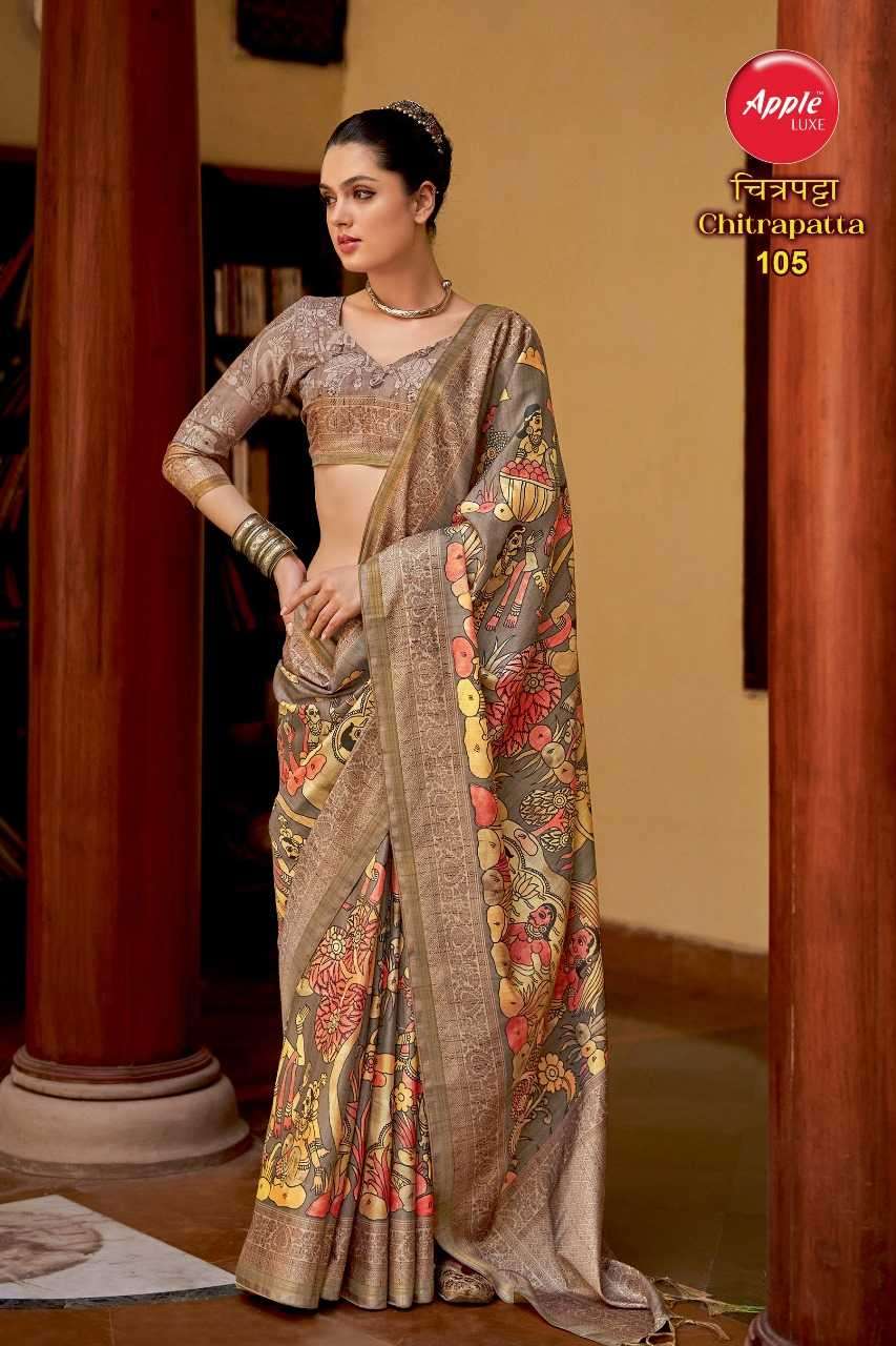 apple sarees chitrapatta series 101-106 fancy saree