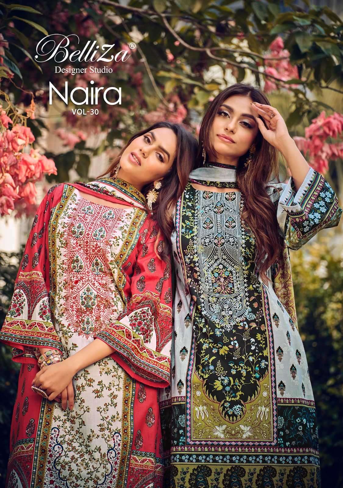 belliza naira vol 30 series 871001-871010  Pure Cotton suit