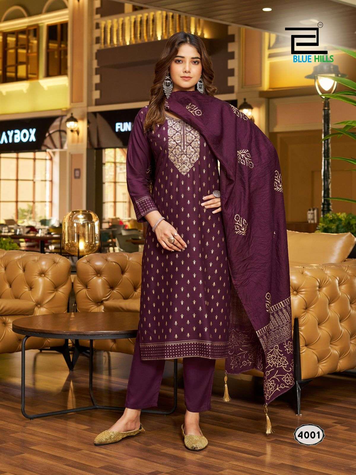 blue hills jasmin 3.0 designer 14 kg rayon suit 