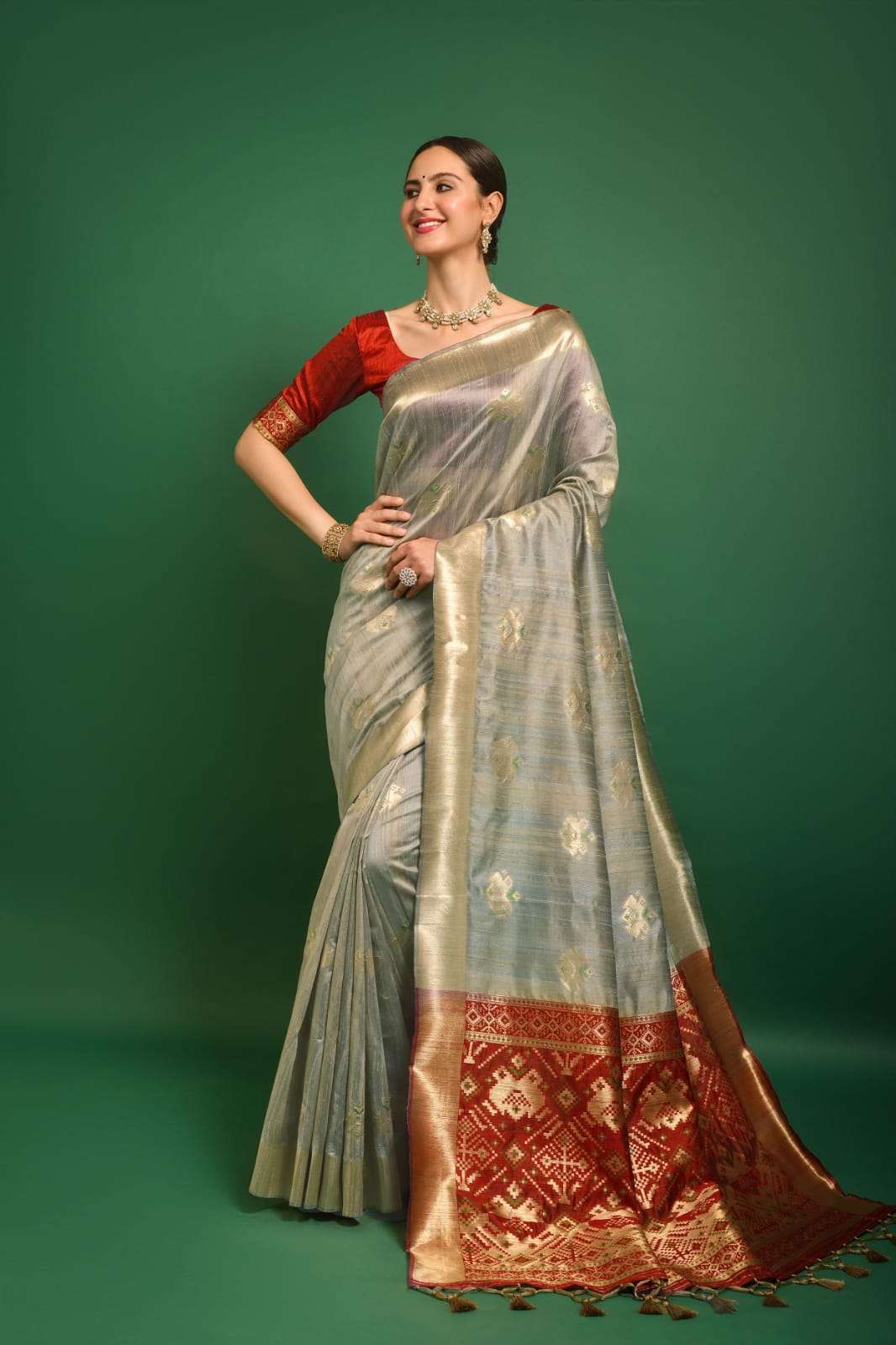 bt-10 Premium Tussar silk Patola weaving sarees